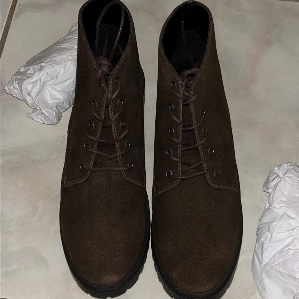 Marc Joseph NWoB Dark Brown authentic suede Chukka Boots 10/10.5 US